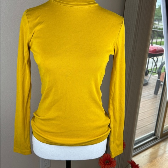 J. Crew Yellow Fitted Long Sleeve T-Shirt - Picture 1 of 9